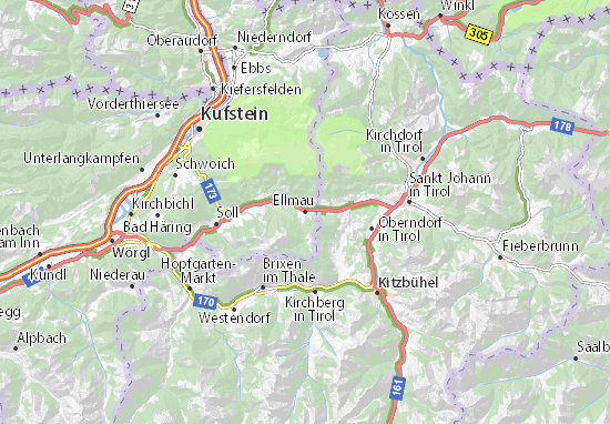 MICHELIN-Landkarte Ellmau - Stadtplan Ellmau - ViaMichelin