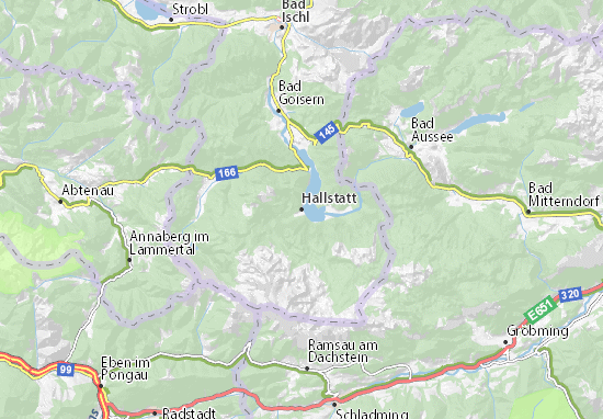 Karte, Stadtplan Hallstatt - ViaMichelin