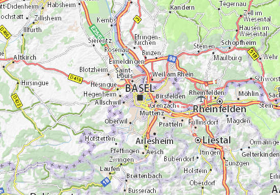Karte Stadtplan Basel