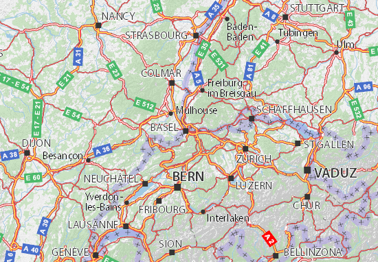 MICHELIN-Landkarte Basel-Stadt - Stadtplan Basel-Stadt - ViaMichelin