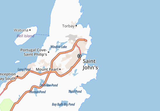 Kaart Plattegrond Saint John&#x27;s
