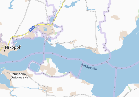 Karte Stadtplan Novokam&#x27;yanka