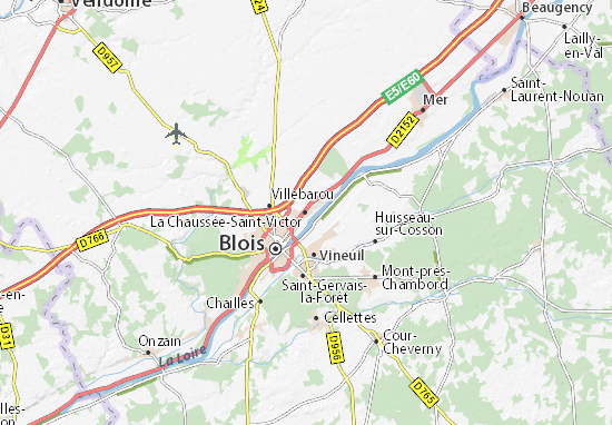 Karte Stadtplan La Chaussée-Saint-Victor