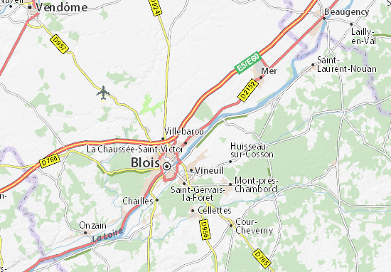 Mapa Saint-Denis-sur-Loire