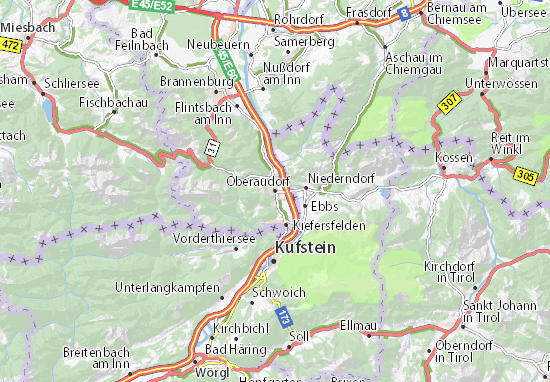 MICHELIN-Landkarte Oberaudorf - Stadtplan Oberaudorf - ViaMichelin