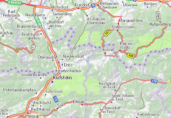 MICHELIN-Landkarte Walchsee - Stadtplan Walchsee - ViaMichelin