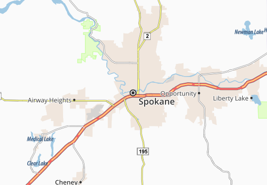 Karte Stadtplan Spokane