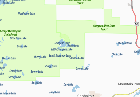 Mapa Side Lake