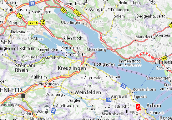 karte bodensee konstanz Karte, Stadtplan Konstanz   ViaMichelin