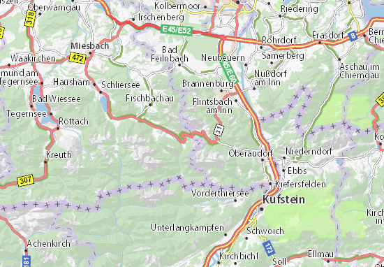 MICHELIN-Landkarte Sudelfeld - Stadtplan Sudelfeld - ViaMichelin