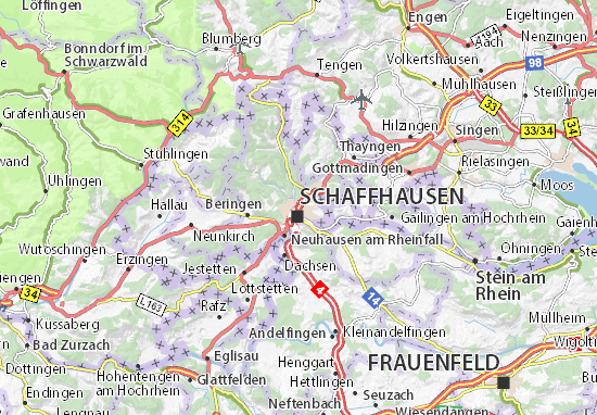 Carte-Plan Schaffhausen