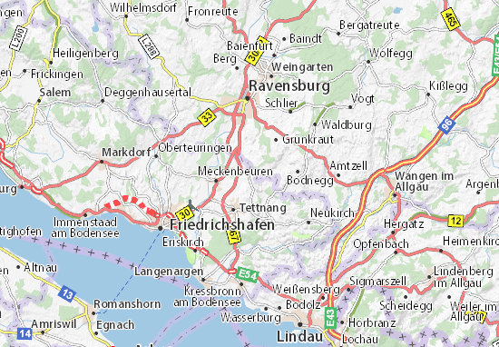 Mapa Meckenbeuren-Madenreute