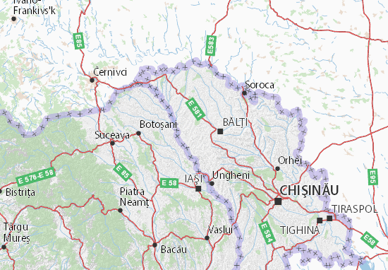 MICHELIN Glodeni map - ViaMichelin