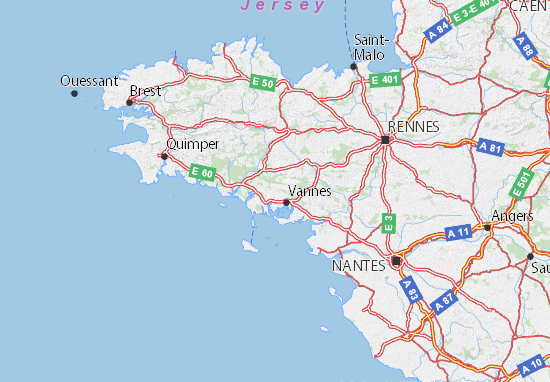 morbihan carte Carte détaillée Morbihan   plan Morbihan   ViaMichelin