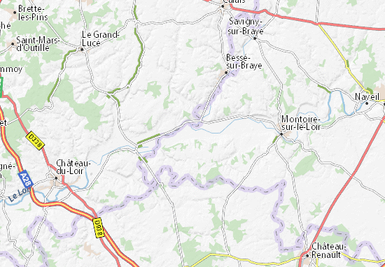 Mapa Couture-sur-Loir
