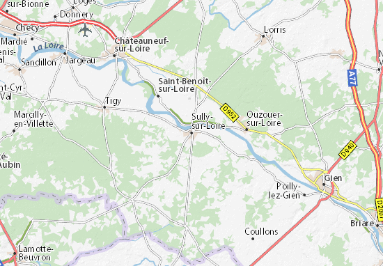 Karte Stadtplan Sully-sur-Loire