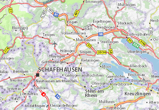 MICHELIN-Landkarte Singen - Stadtplan Singen - ViaMichelin