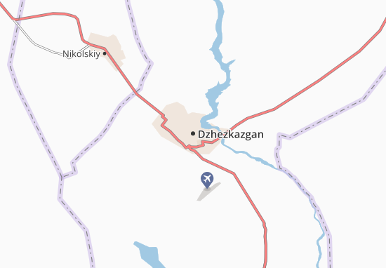 Kaart Plattegrond Dzhezkazgan