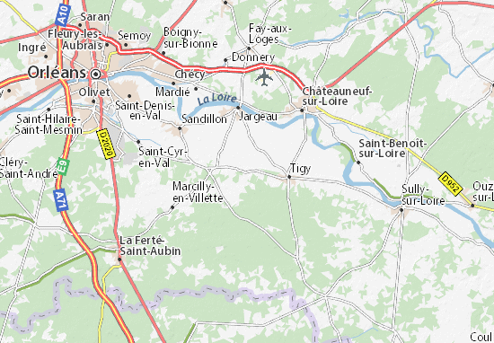 Mapa Vienne-en-Val