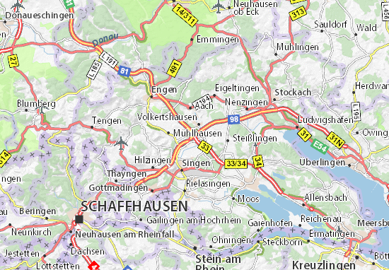 MICHELIN KR. Hegau map - ViaMichelin