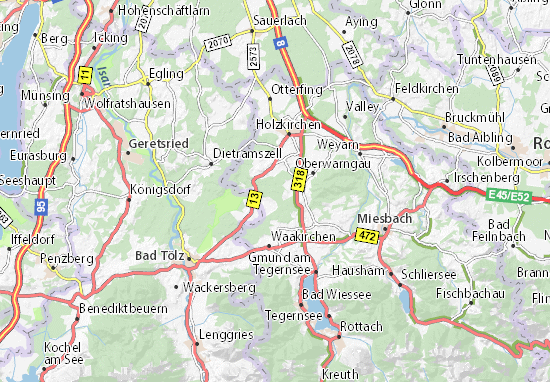 MICHELIN-Landkarte Allgäu - Stadtplan Allgäu - ViaMichelin