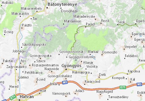 Benevár Map