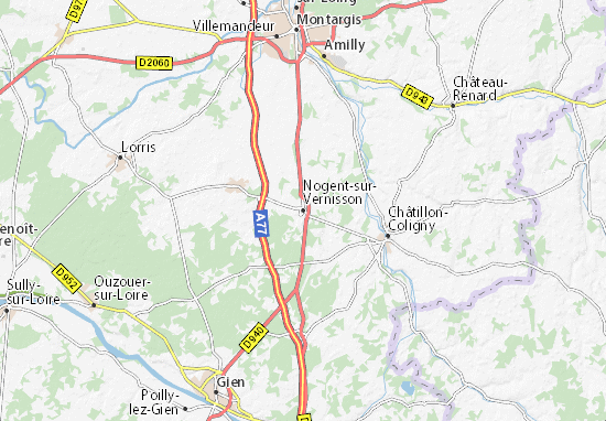 Nogent-sur-Vernisson Map