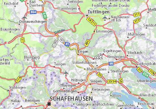 MICHELIN-Landkarte Engen - Stadtplan Engen - ViaMichelin
