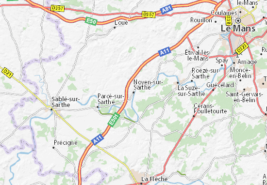 Mapa Noyen-sur-Sarthe