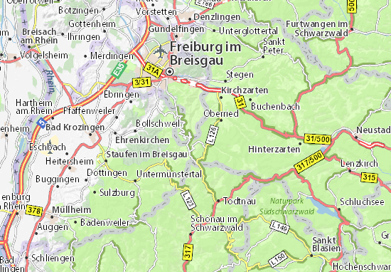 MICHELIN-Landkarte Schauinsland - Stadtplan Schauinsland - ViaMichelin