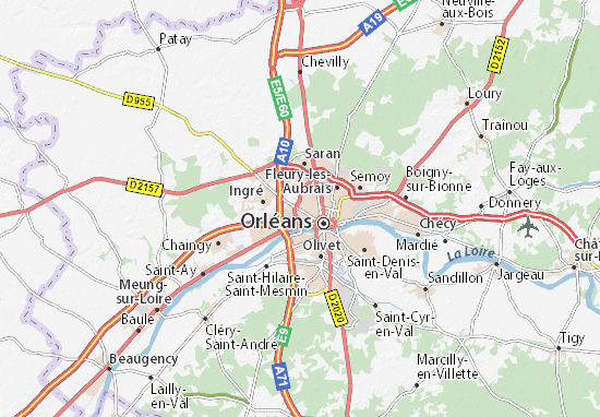 Karte Stadtplan Saint-Jean-de-la-Ruelle