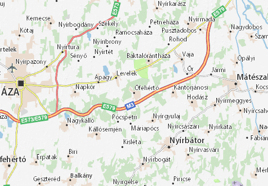 Karte Stadtplan Ófehértó