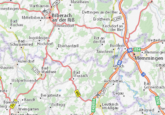 MICHELIN-Landkarte Ellwangen - Stadtplan Ellwangen - ViaMichelin
