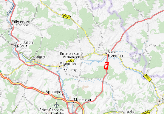 Karte Stadtplan Brienon-sur-Armançon