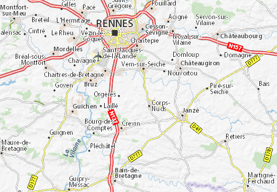 Karte Stadtplan Bourgbarré