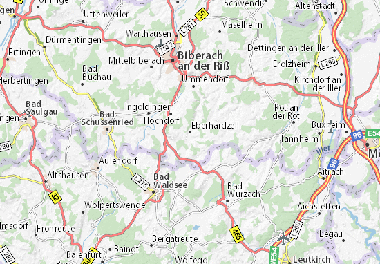 Mapa Eberhardzell