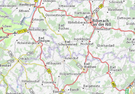Karte Stadtplan Bad Schussenried