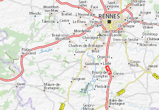 Kaart Plattegrond La Bouëxière