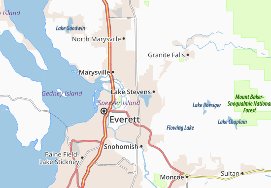 Karte Stadtplan West Lake Stevens