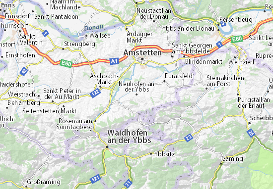 Karte Stadtplan Neuhofen an der Ybbs