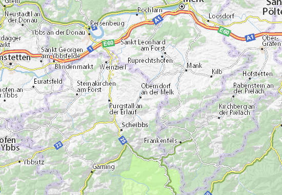 Carte-Plan Oberndorf an der Melk