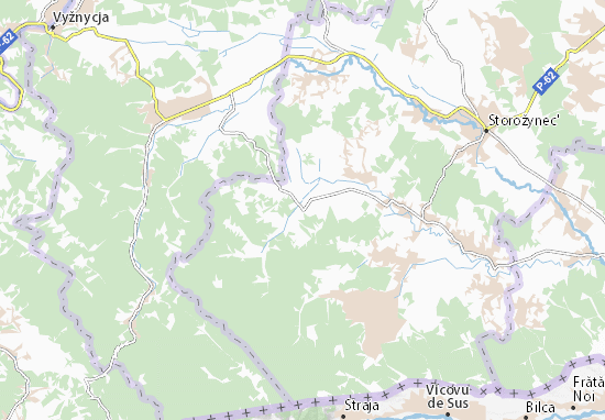 Mapa Banyliv-Pidhirnyi