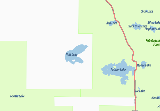 Mapa Nett Lake