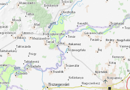 Rakamaz Map