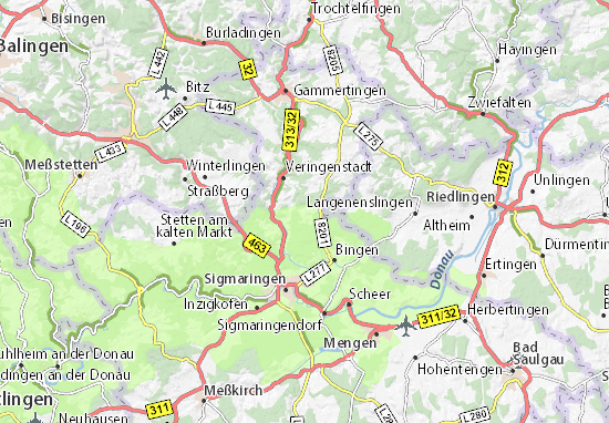 MICHELIN-Landkarte Hochberg - Stadtplan Hochberg - ViaMichelin
