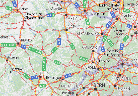 carte routiere vosges Carte détaillée Vosges   plan Vosges   ViaMichelin