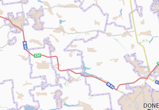 Karte Stadtplan Komyshivka