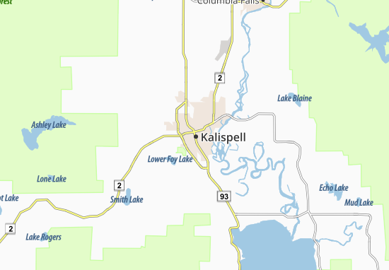 Karte Stadtplan Kalispell