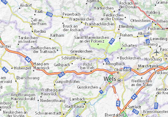 Karte Stadtplan Schlüßlberg