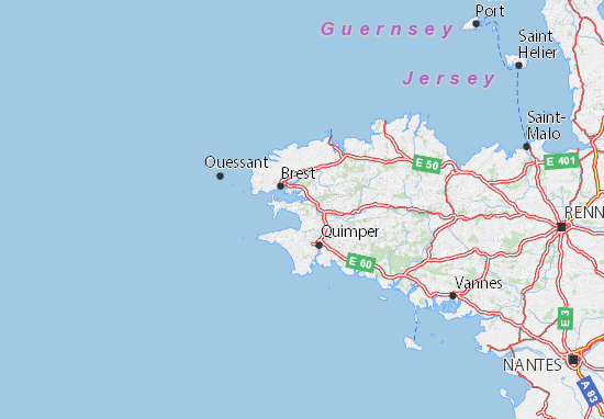carte finistere Carte détaillée Finistère   plan Finistère   ViaMichelin